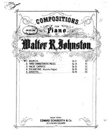 Partition complète, Gavotte, F major, Johnston, Walter Russel