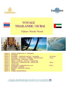 Voyage en Thaïlande et Dubai