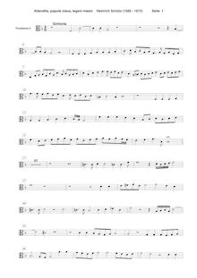 Partition Trombone 2 , partie, Symphoniae sacrae I, Op.6, Schütz, Heinrich