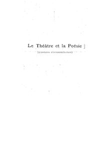 Le théâtre et la poésie (questions d interprétation) / L. Brémont