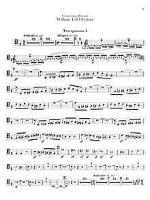 Partition Trombone 1, 2, 3, Guillaume Tell, Opéra in quatre actes