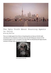 The Ugly Truth About Sourcing Agents In China