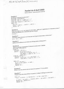 UTBM 2003 lo43 bases fondamentales de la programmation orientee objet genie informatique semestre 2 partiel