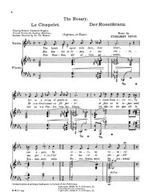 Partition complète (en E♭ major pour soprano ou ténor), pour Rosary