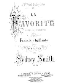 Partition complète, Fantaisie Brillante on  La Favorite , Op.71