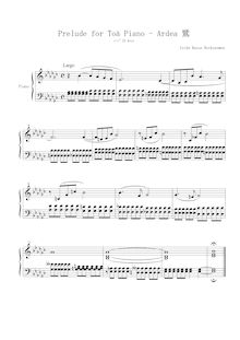 Partition , Ardea 鷺, 12 préludes pour Toy Piano, Aves 鳥 vol.I, Isida, Kazue Rockzaemon