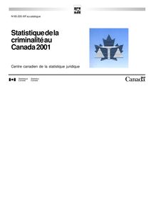 Statistique de la criminalité au Canada 2001