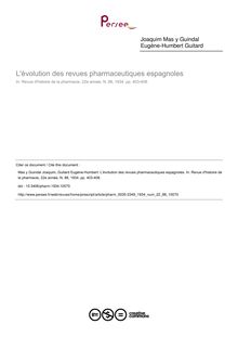 L évolution des revues pharmaceutiques espagnoles - article ; n°88 ; vol.22, pg 403-408