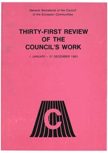 Thirty-first Review of the Council s work