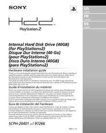 Notice PlayStation Sony  SCPH-20401U