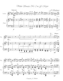 Partition complète, violon Sonata No.2 en G major, G major, Solistier, Jacques