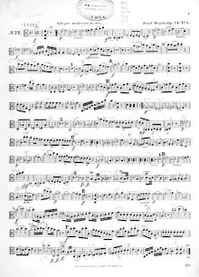 Partition viole de gambe, 3 corde quatuors, Op.74, "Apponyi" Quartets