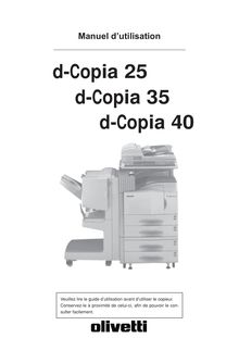 Notice  Photocopieuse Olivetti  d-Copia 35