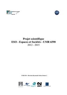 Projet scientifique ESO Espaces et Sociétés UMR
