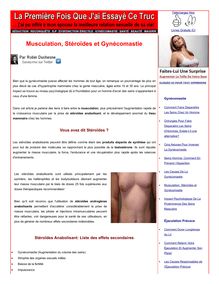 Musculation, Stéroïdes et Gynécomastie