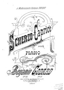 Partition complète, Scherzo-Caprice, Op.22, Godard, Benjamin