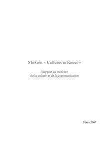 Mission « Cultures urbaines »
