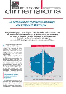 La population active progresse davantage que l emploi en Bourgogne