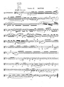 Partition viole de gambe 1, flûte quintette en D major, Op.66, D major