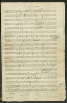 Partition Manuscript Score, Fantasia pour violoncelle accompanied by grand orchestre