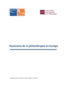 Panorama de la philanthropie en Europe
