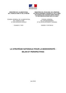 La stratégie nationale pour la biodiversité : bilan et perspectives