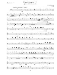 Partition basson 1, Symphony No.6  Magnificat , D major, Rondeau, Michel