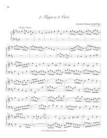 Partition , Fuga a 2 Voci (D major), Fughe e Capricci, Op.1, F major