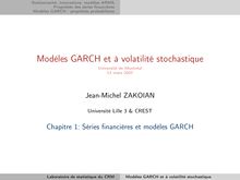 Modèles GARCH et à volatilité stochastique - Université de ...