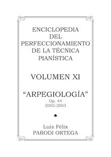 Partition complète, Arpegiología (4), Parodi Ortega, Luis Félix