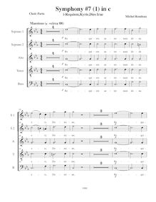 Partition , Requiem, Kyrie, Dies Irae, Symphony No.7  Requiem , C minor par Michel Rondeau
