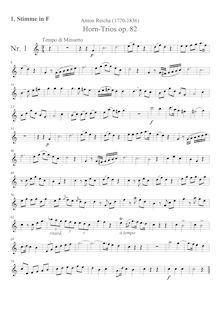 Partition cor 1 (en F), 24 cor Trios, Reicha, Anton