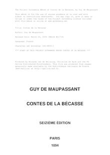 Contes de la Becasse par Guy de Maupassant