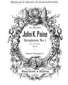 Partition Trombone 1, 2, basse Trombone, Symphony No.1, Op.23, C minor
