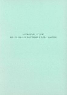 Regolamento interno del consiglio di cooperazione CEE-Marocco