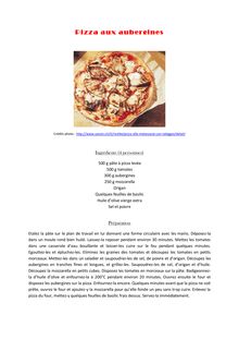 Pizza aux aubergines - recette italienne