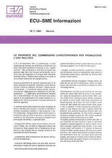 ECU-SME Informazioni. 10 1991 Mensile