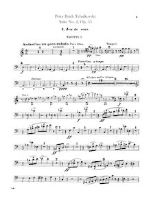 Partition basson 1, 2,  No.2, Suite caractéristique, Tchaikovsky, Pyotr