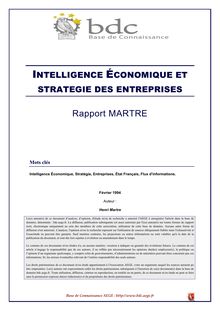 Intelligence économique et stratégie des entreprises