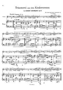 Partition de piano, Kinderszenen Op.15, Leichte Stücke