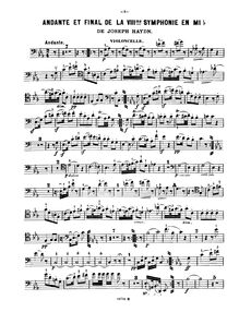 Partition de violoncelle, Symphony No.103, Drum Roll, E♭ Major