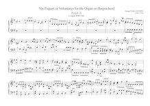 Partition Fugue 2 en G major, HWV 606, 6 Fugues pour pour orgue ou clavecin, HWV 605-610