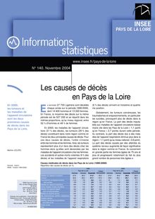 Les causes de décès en Pays de la Loire