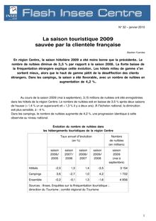 La saison touristique 2009 sauvée par la clientèle française