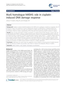 MutS homologue hMSH5: role in cisplatin-induced DNA damage response