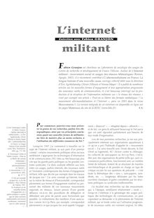 L’Internet militant. Entretien avec Fabien Granjon - article ; n°1 ; vol.79, pg 24-29