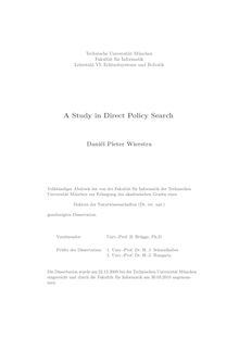 A study in direct policy search [Elektronische Ressource] / Daniël Pieter Wierstra