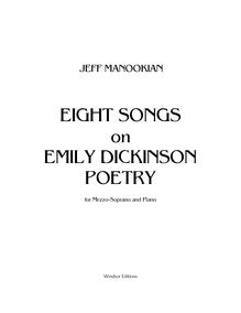 Partition complète, Eight chansons on Emily Dickinson Poetry, pour voix et Piano