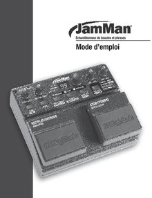 Notice Instruments de musique DigiTech  JamMan