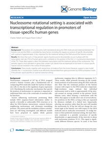 Nucleosome rotational setting is associated with transcriptional regulation in promoters of tissue-specific human genes